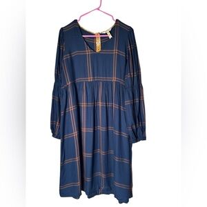 Navy Blue Plaid Matilda Jane dress